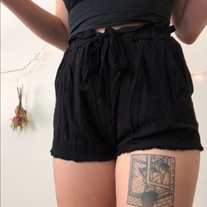 flowy black shorts